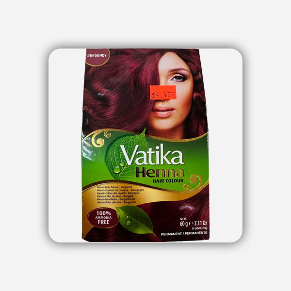 Vatika Henné Coloration Cheveux Bordeaux (60 g)