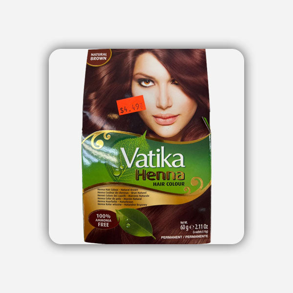 Vatika Henné Coloration Cheveux Brun Naturel (60 g)