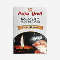 Puja Rond Blanc Batti (40 pcs)